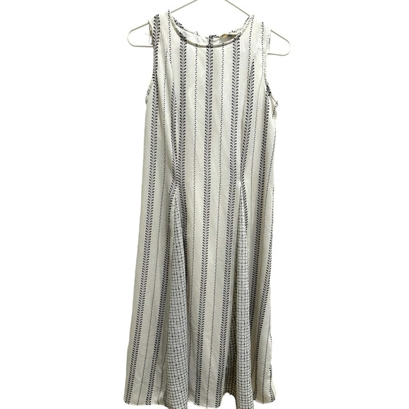 All About You Textured Stripe and Printed Oversized A-Line dress Sz M - Picture 1 of 2